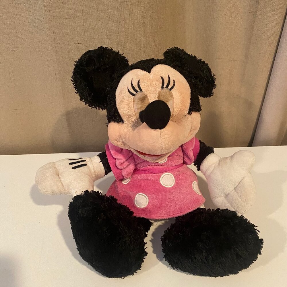 Disney Minnie Mouse Plush Doll‎ 13 Moveable Arms & Legs Adjustable Toy